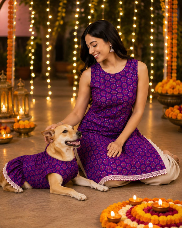 Festive Purple Twinning Set